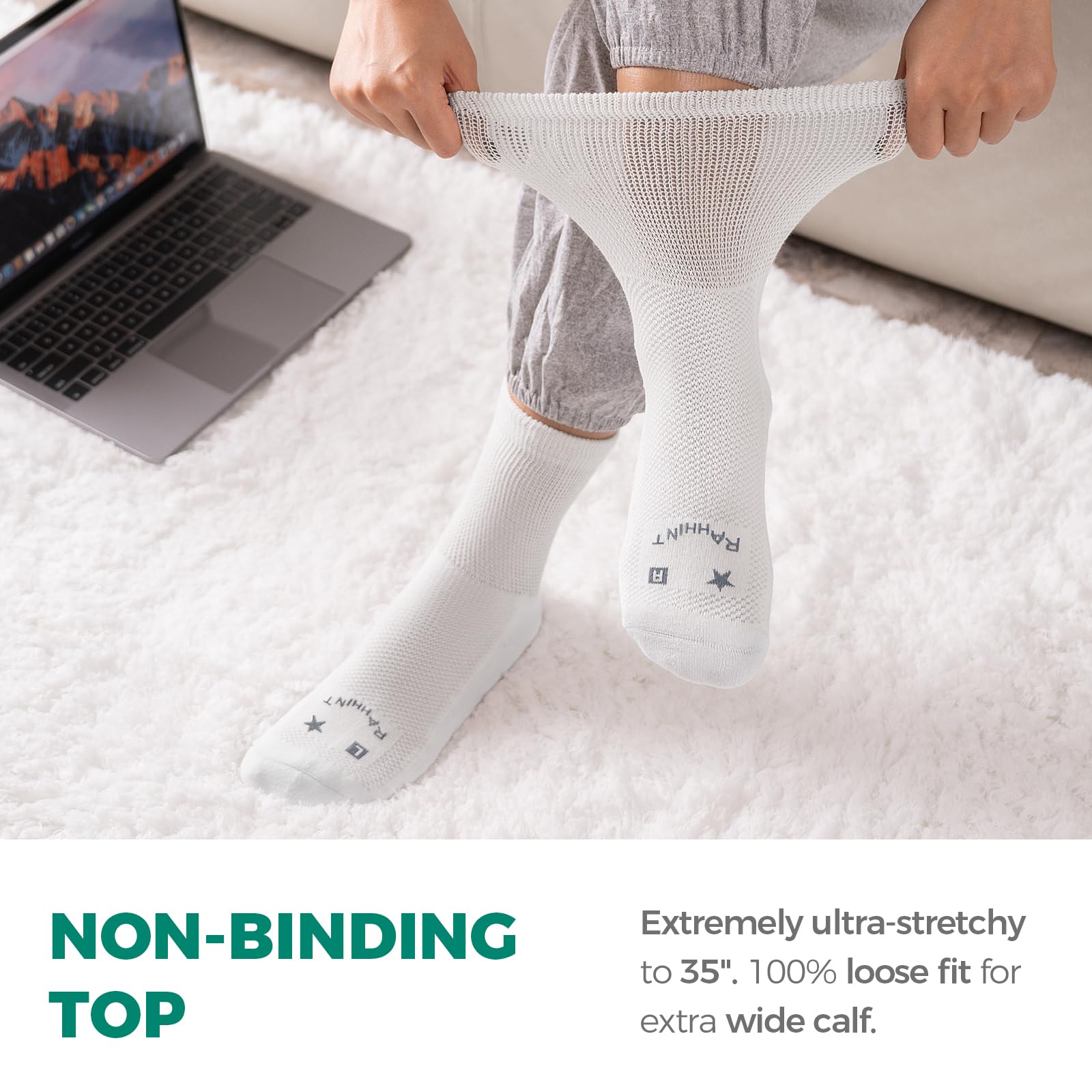 Rahhint Pro performance-ready sock suitable with dress shoes and sneakers.