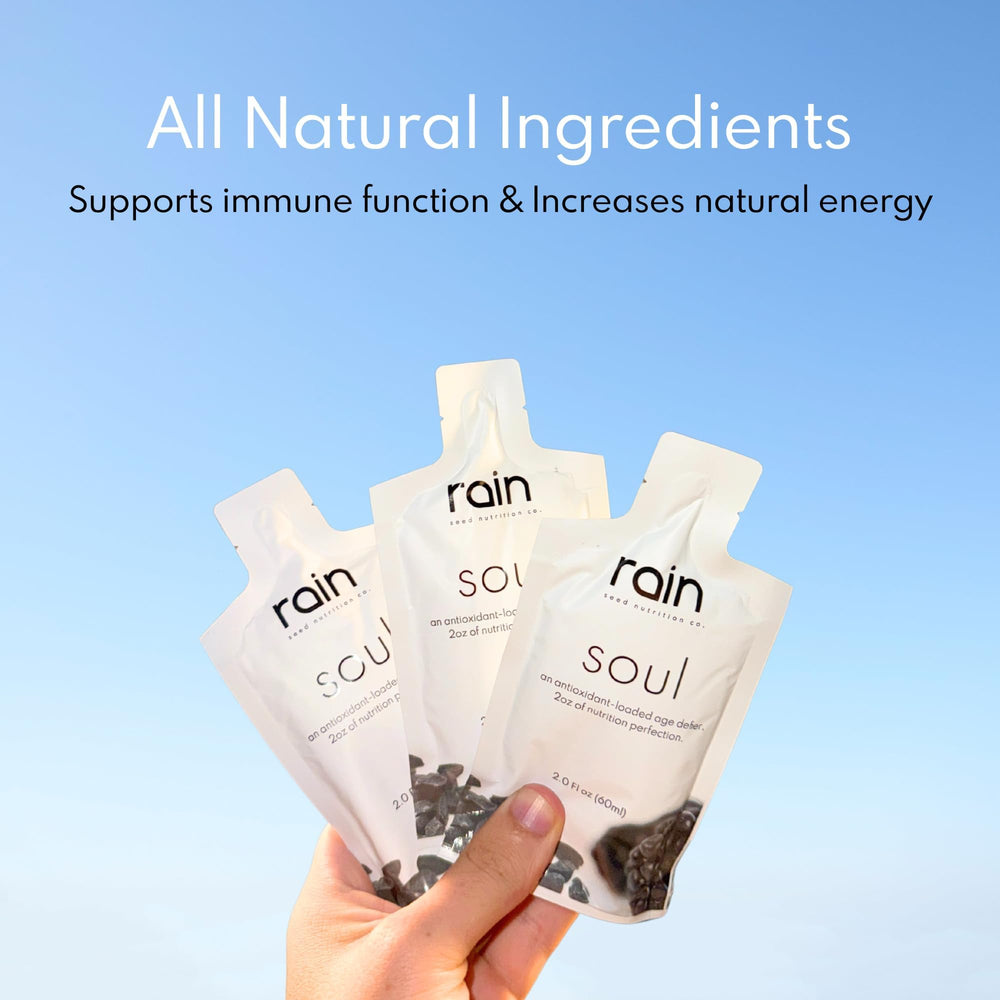 RAIN Soul in use at a desk with a glass of water for a calm moment.
