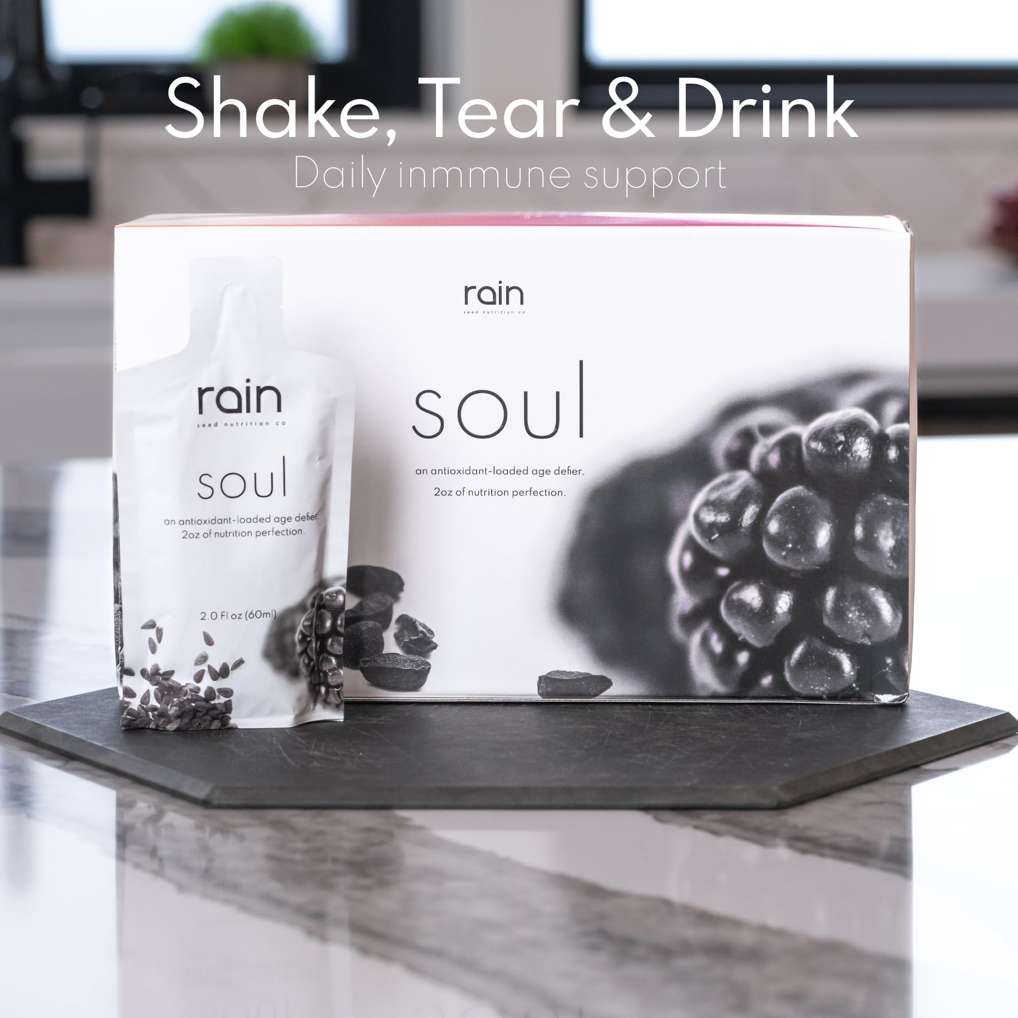 RAIN Soul pour shows convenient, quick use during busy days.