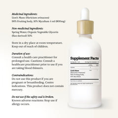 Rainbo Lion's Mane bottle on a wellness setup.