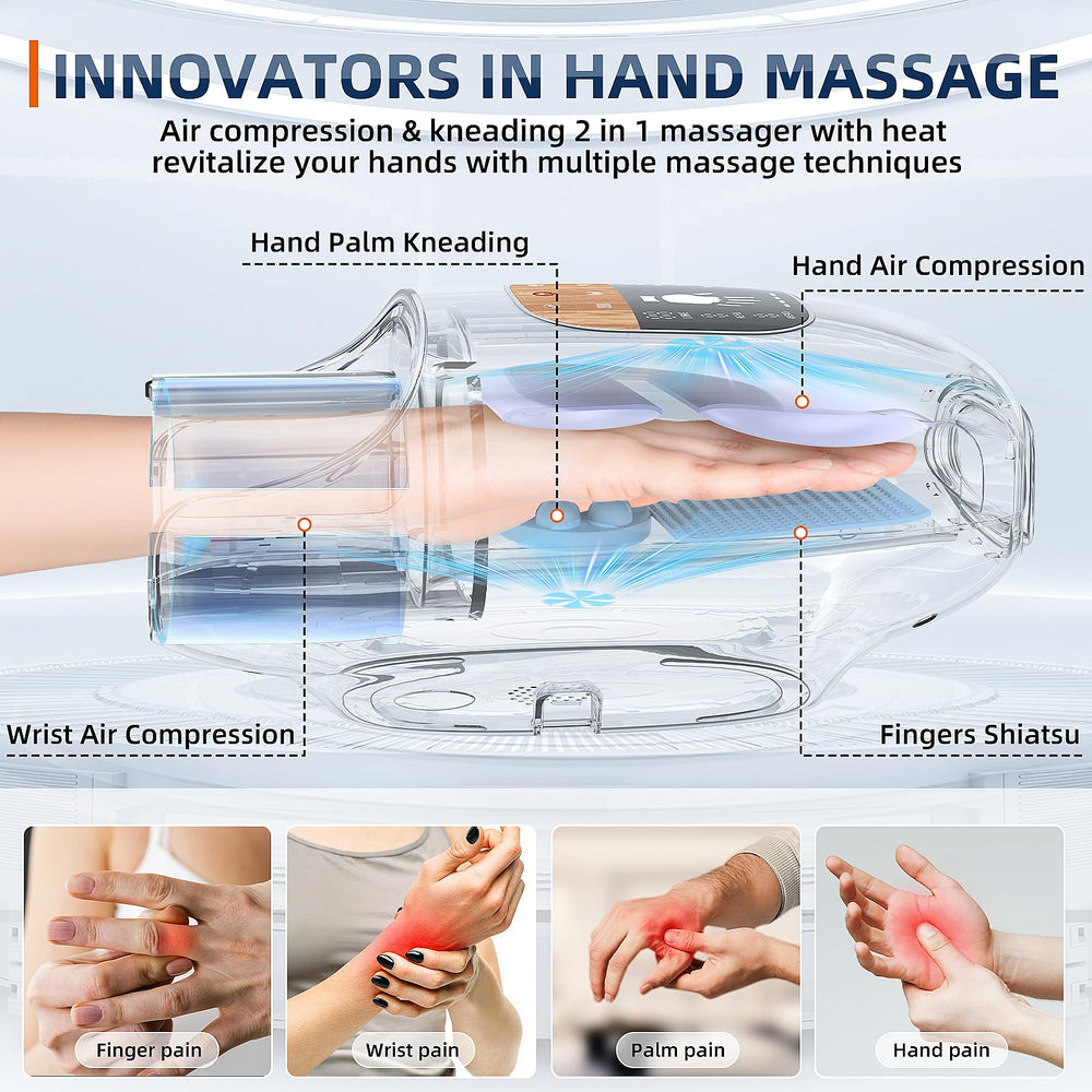 Rainbow Forest Hand Massager 360-degree air compression for targeted relief