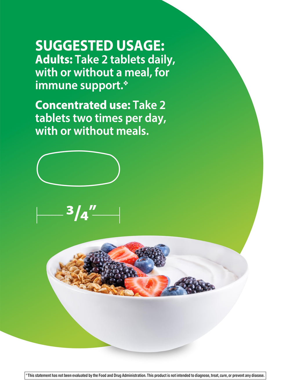 Rainbow Light Counter Attack tablets in hand for easy daily intake.