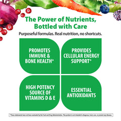 Organic rhodiola, dong quai, and green tea herbs implying balance and focus.
