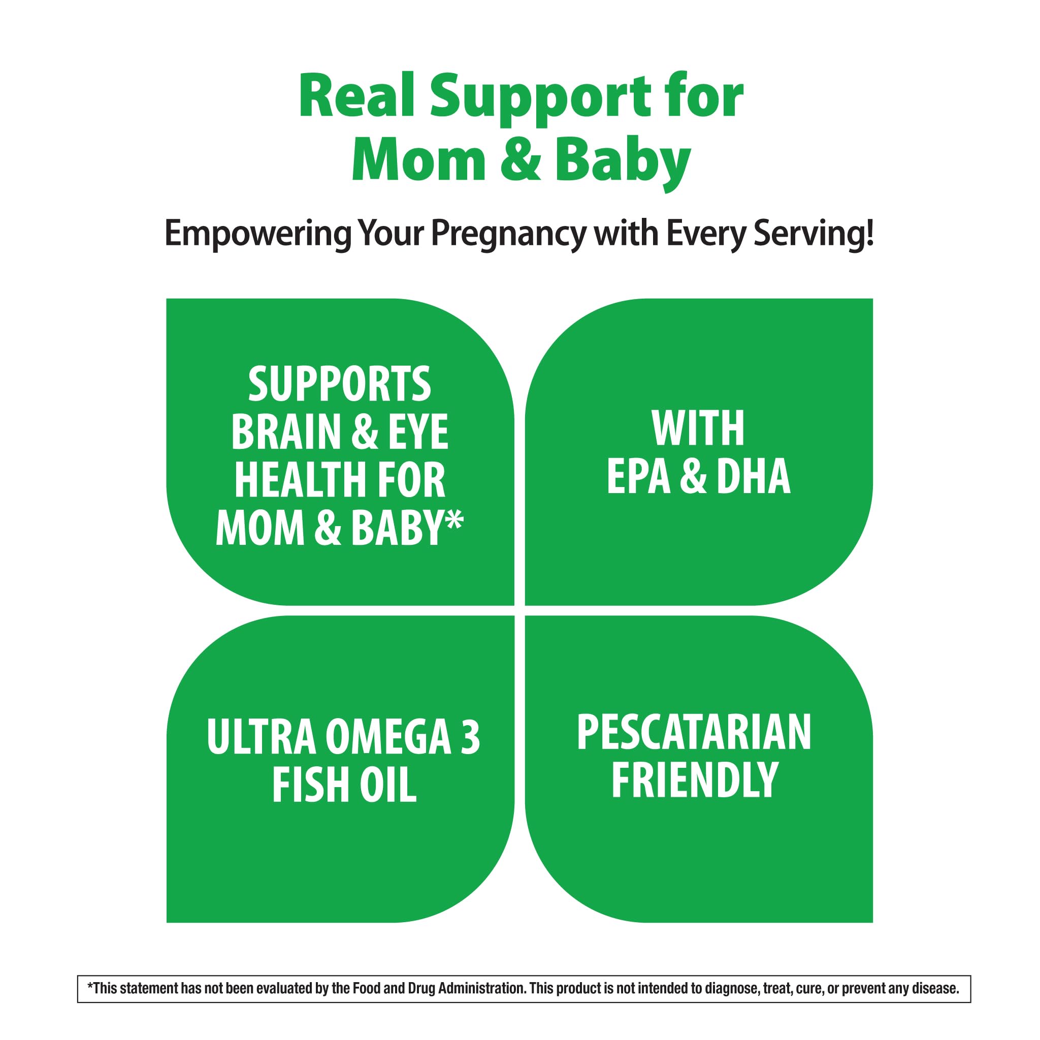Rainbow Light Prenatal DHA omega-3 icon highlighting brain and eye support