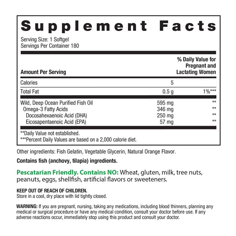 Rainbow Light Prenatal DHA orange-flavored softgel showing pleasant taste appeal.