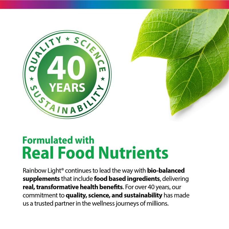 Rainbow Light multivitamin carton on display emphasizes gluten-free, vegetarian formula