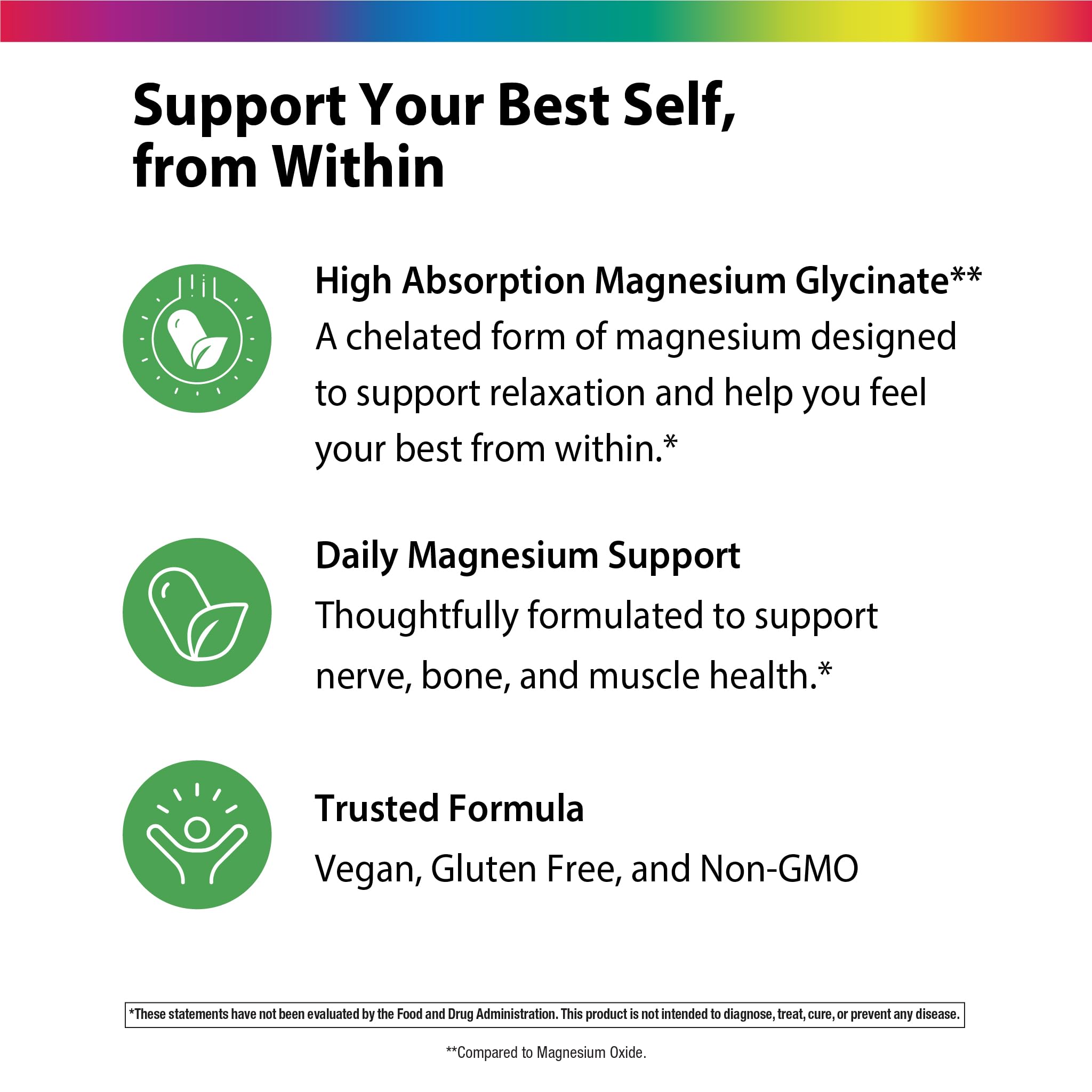 Rainbow Light packaging features vegan and gluten-free labeling.