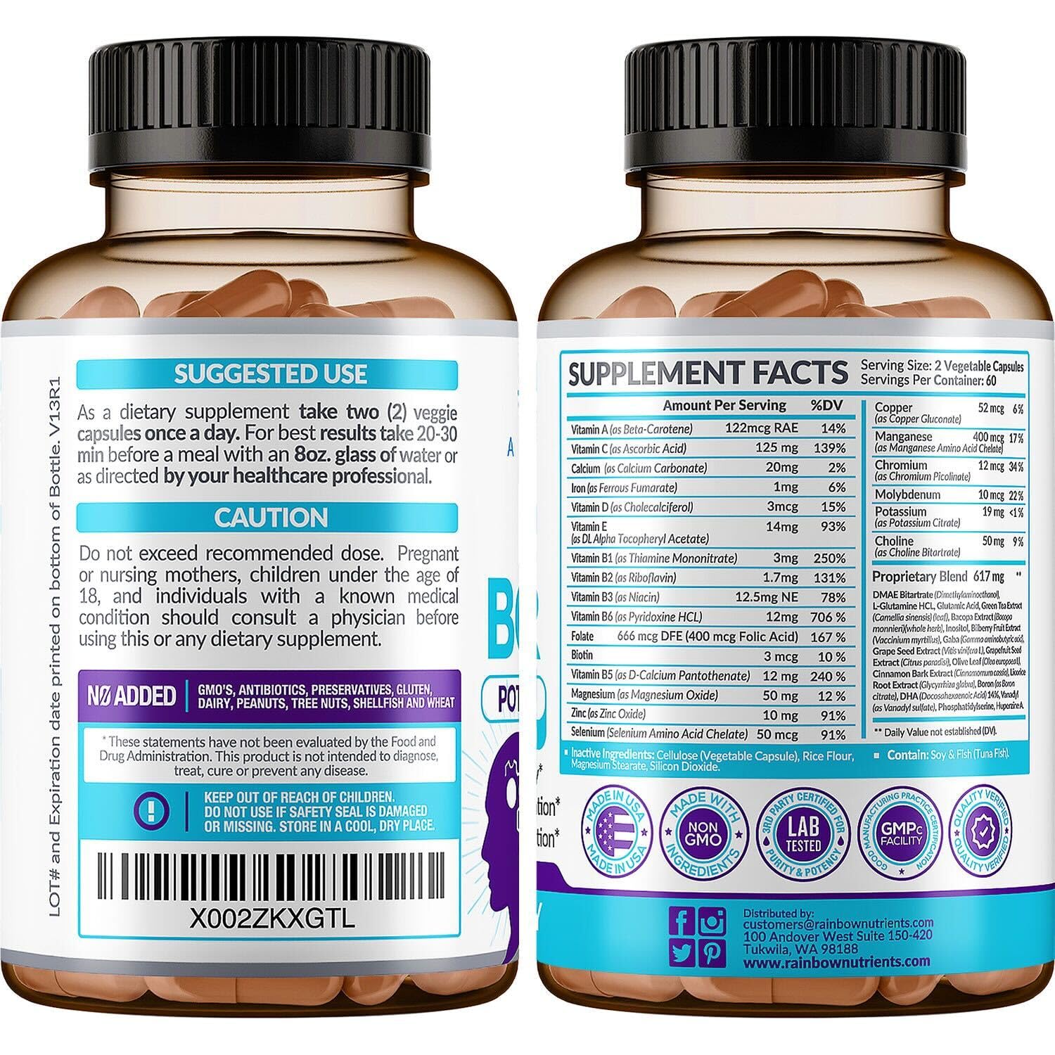 Rainbow Nutrients 40-in-1 Brain Booster daily routine shot captures easy use.