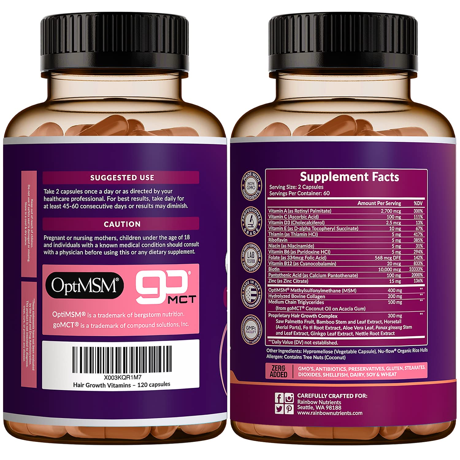 Rainbow Nutrients bottle stack of the two-pack offer