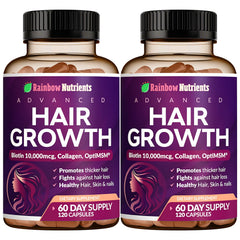 Rainbow Nutrients Hair Growth bottle front for everyday hair support
