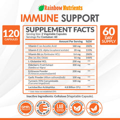 Rainbow Nutrients immune-support capsules ready for your daily wellness routine