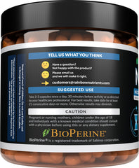 Rainbow Nutrients NAD+ Plus 90 capsules label emphasizes convenient monthly supply.