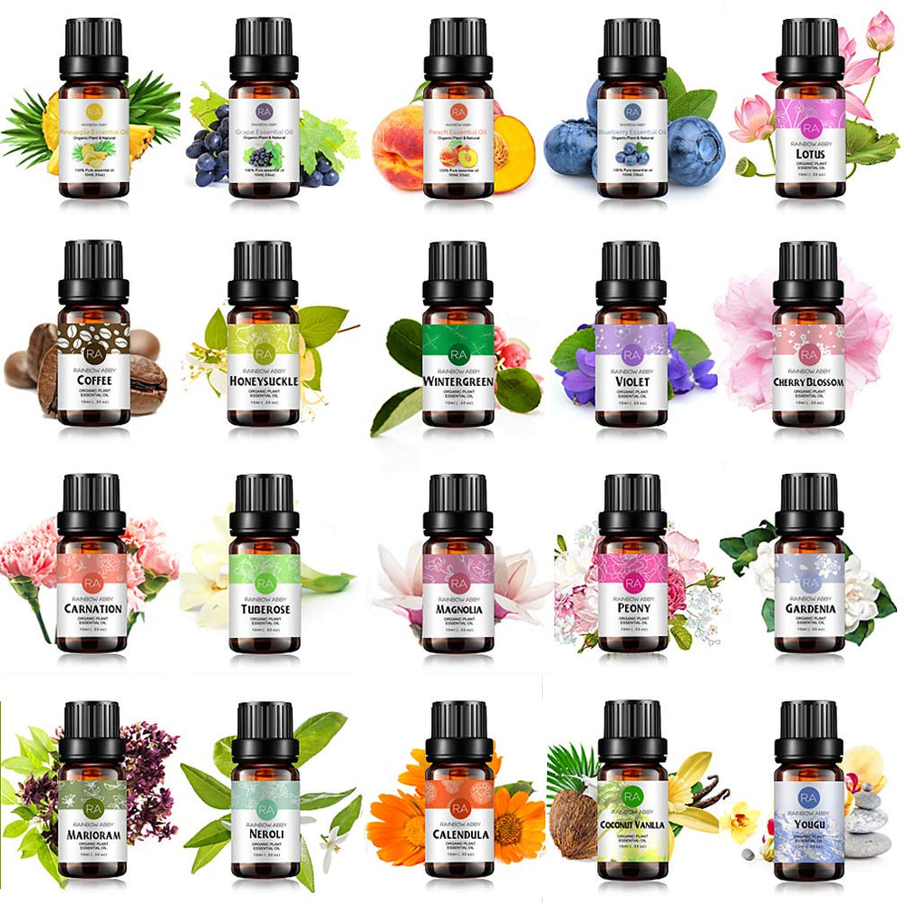 Rainbow Abby essential oil set blueberry diffuser aroma for mood boost and refreshing ambiance