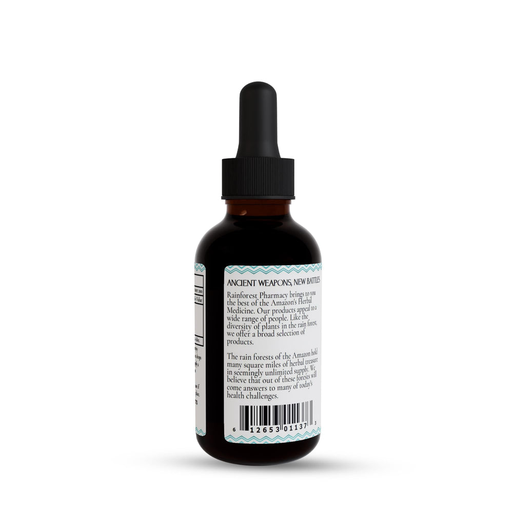 Rainforest Pharmacy Sangre de Drago liquid dropper releasing drops into water
