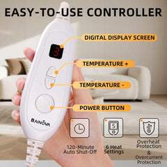 RAINOVA back heating pad delivers deep warmth for tension relief.