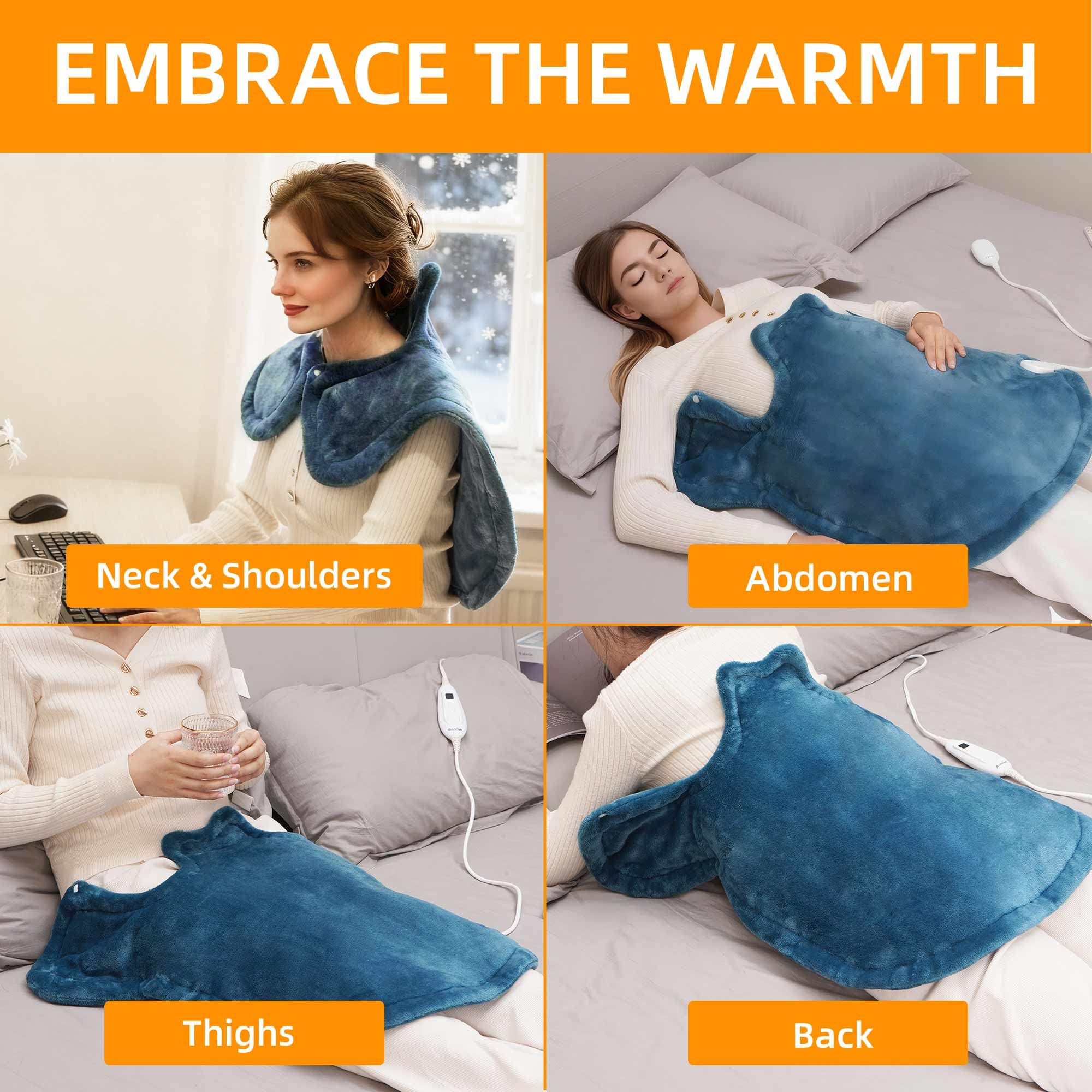 RAINOVA heating pad featuring dual safety system against overload