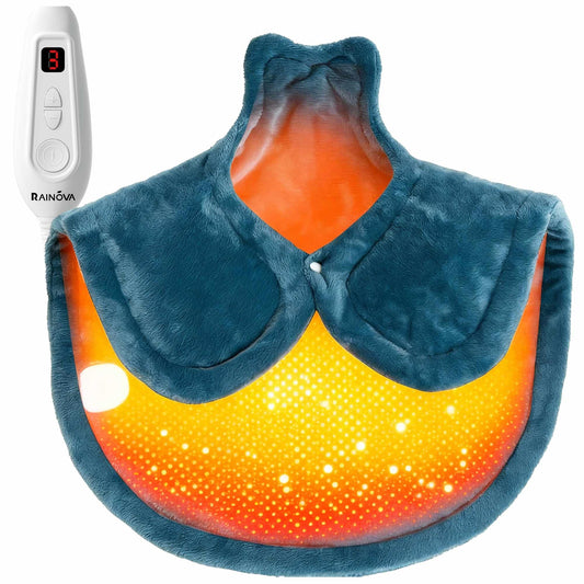 RAINOVA heating pad with full-body coverage for neck, back, and shoulders