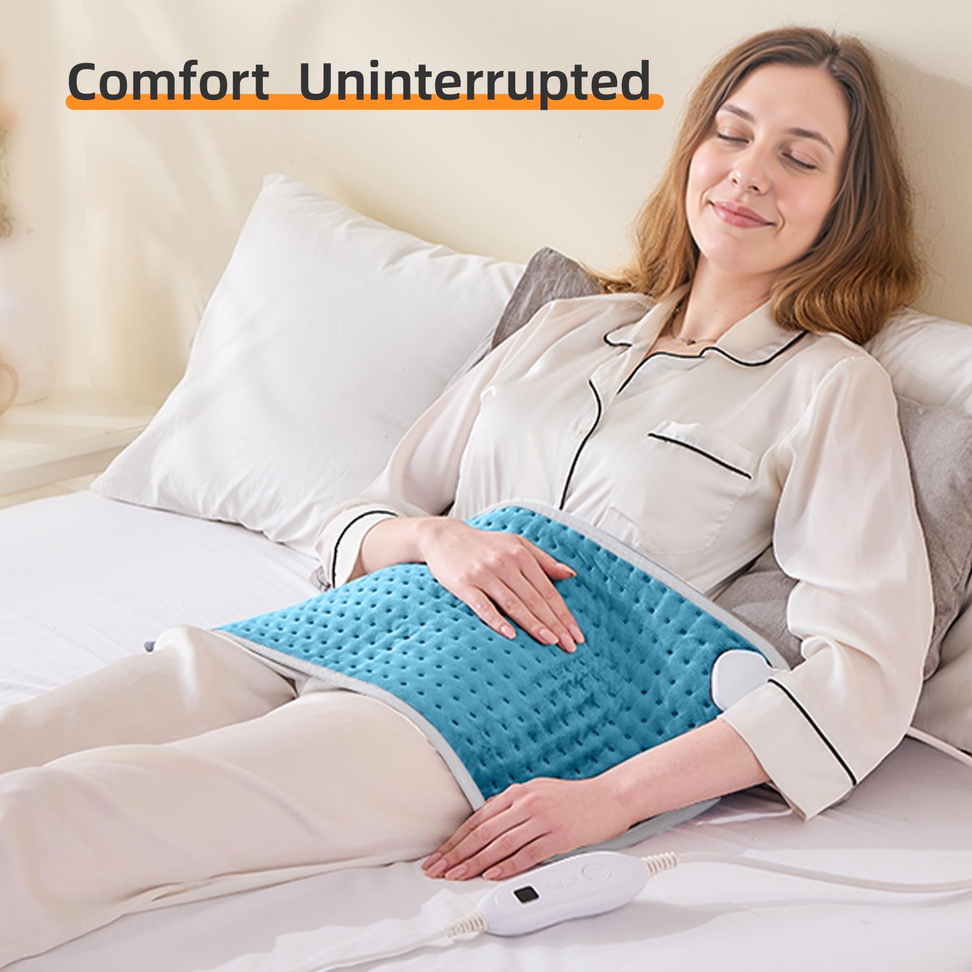 RAINOVA heating pad throw auto shut-off indicator on display