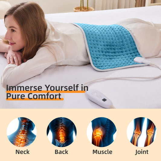 RAINOVA heating pad throw plush fabric close-up for luxurious softness