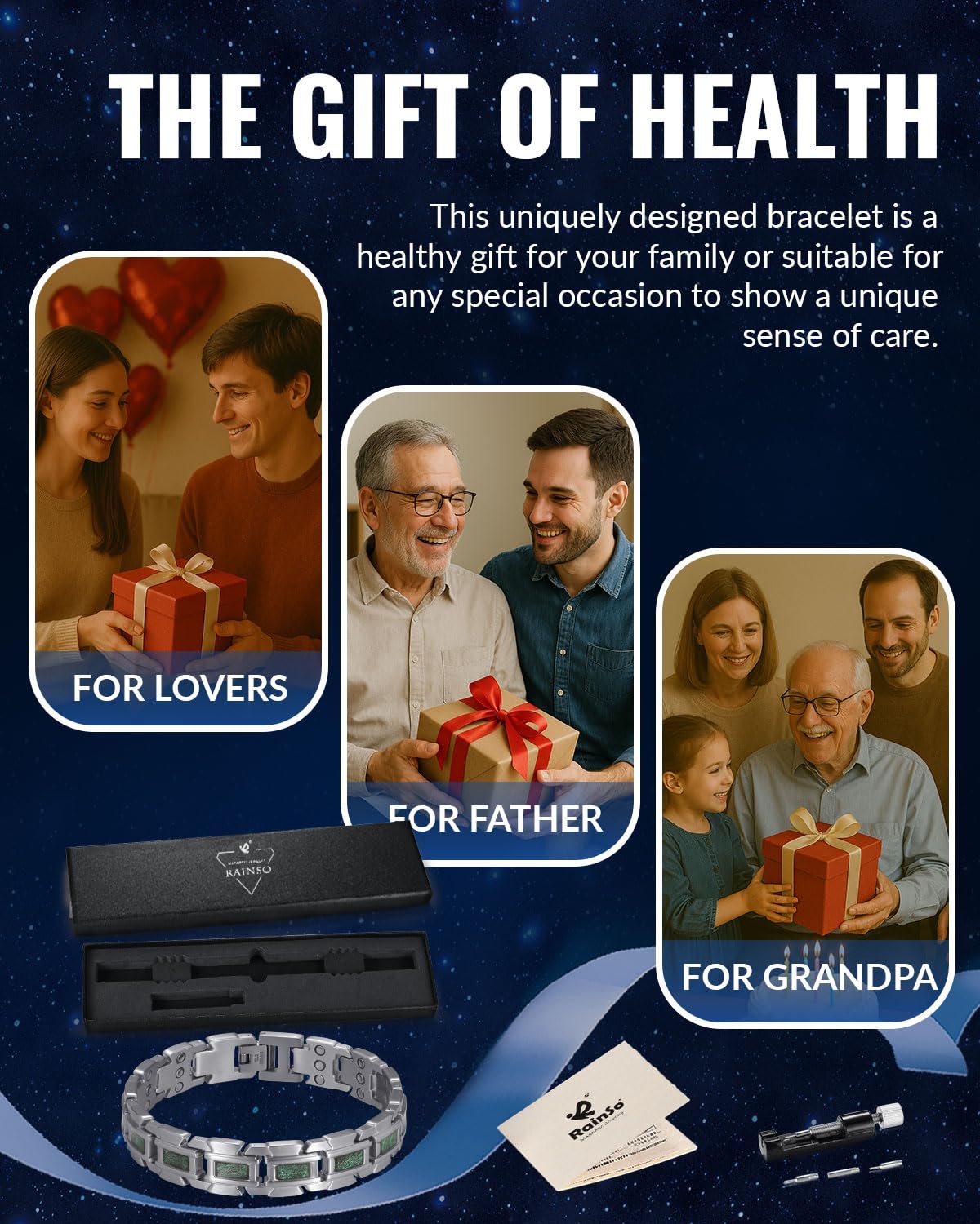 RainSo gift box included with bracelet presentation
