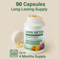 Raipult Liver Detox ingredient blend highlights Milk Thistle and Turmeric for digestive comfort.