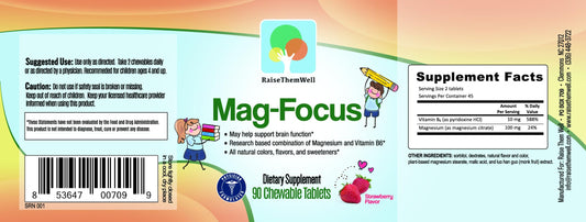 Raise Them Well kids chewable vitamin B6 strawberry for daily routines