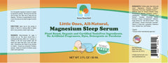 Raise Them Well sleep serum bottle close-up highlighting natural ingredients.