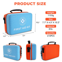 Raismile dual-color emergency kit with fluorescent interior for quick access.