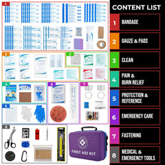 Raismile large first aid kit portable system with shoulder strap enables on-the-go readiness