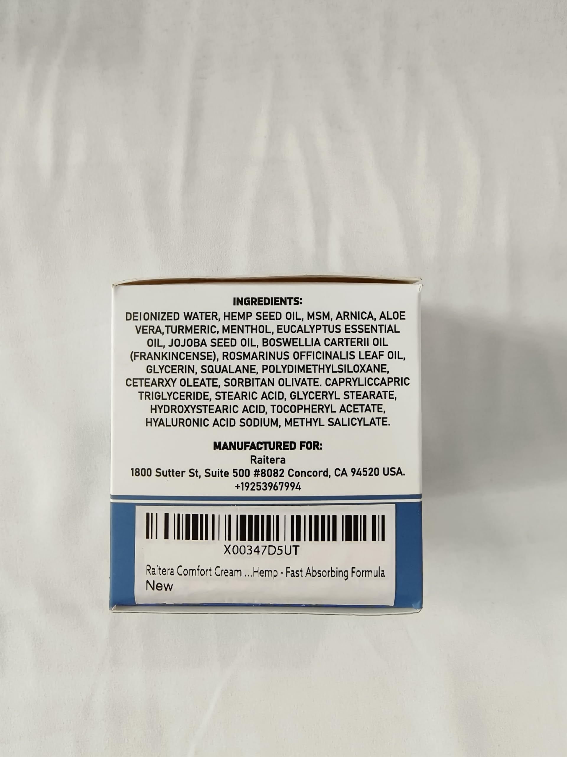 Close up of Nervara Comfort Cream texture showing creamy, fast-absorbing formula.