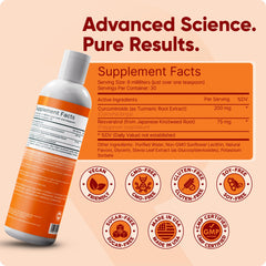 Ramp Nutrition liposomal curcumin resveratrol packaging emphasizing vegan, gluten-free, non-GMO qualities