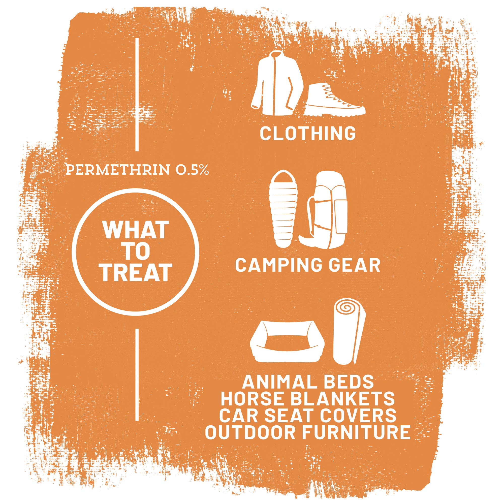 Applying Ranger Ready Permethrin Spray to clothing for bite protection.