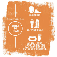 Applying Ranger Ready Permethrin Spray to clothing for bite protection.