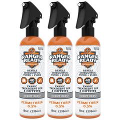 Ranger Ready Permethrin Spray bottle front view for unscented insect protection.