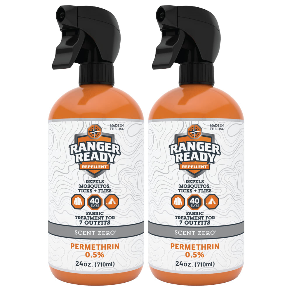 Ranger Ready Permethrin Spray bottle ready to treat fabrics for long-lasting insect protection.