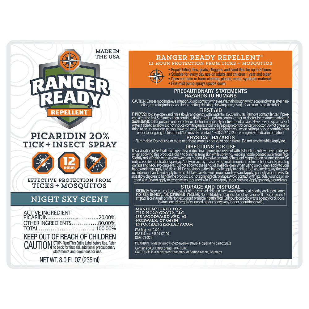 Pack of 3 Ranger Ready Picaridin 20 percent for versatile outdoor use