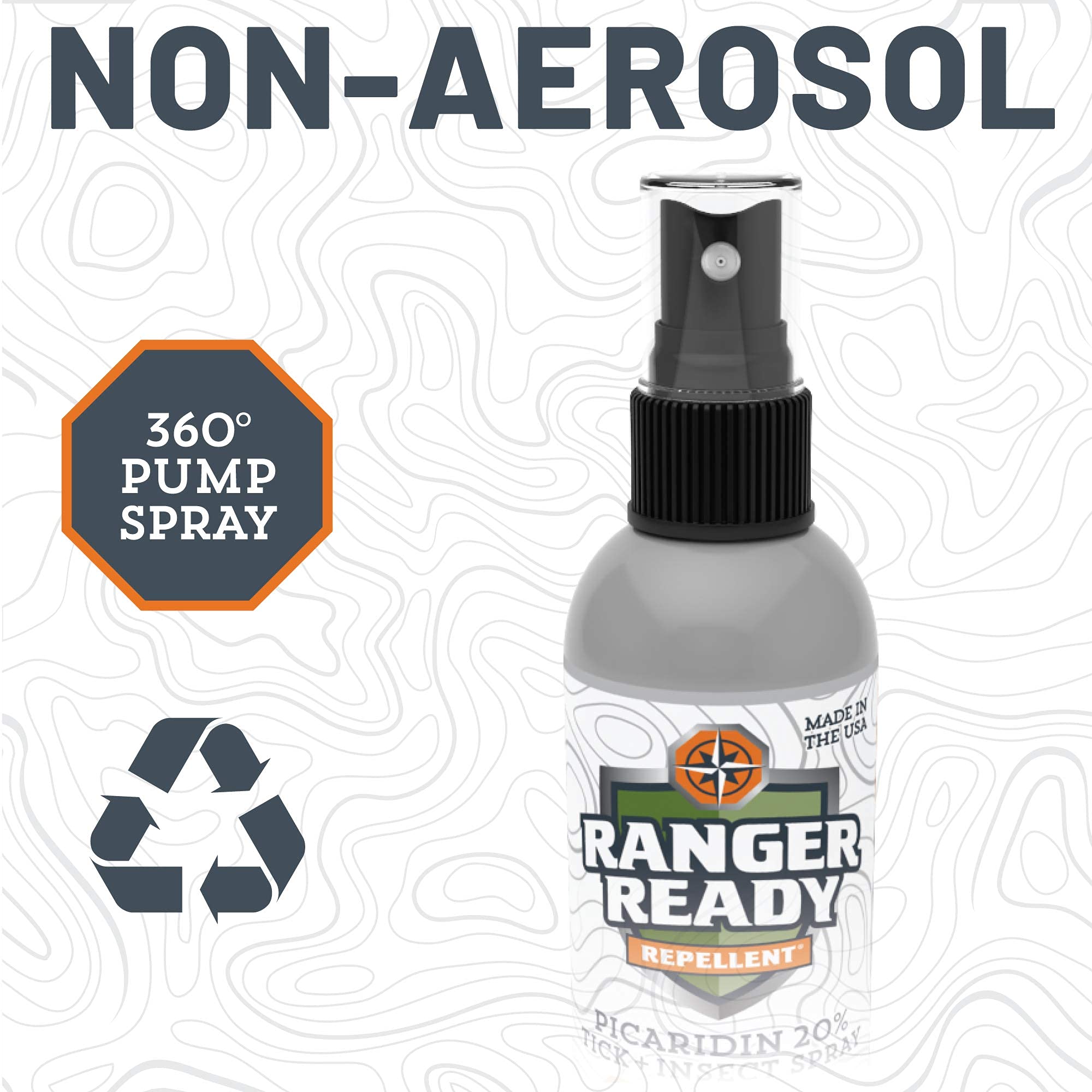 Deet-free Ranger Ready Picaridin keeps gear and clothing safe.