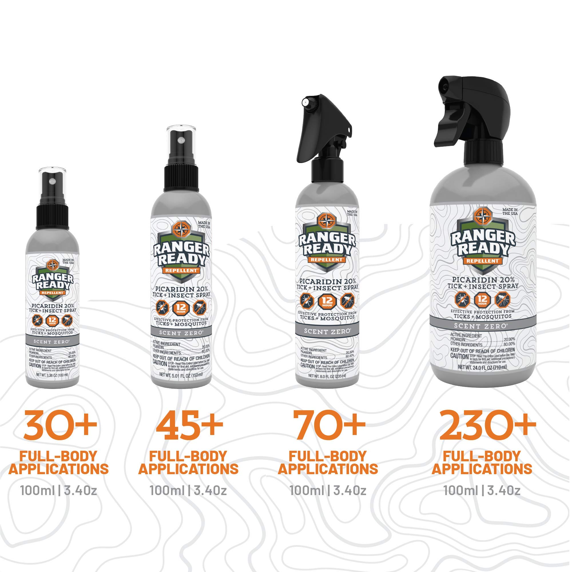 Ranger Ready up to 70 full-body applications per bottle