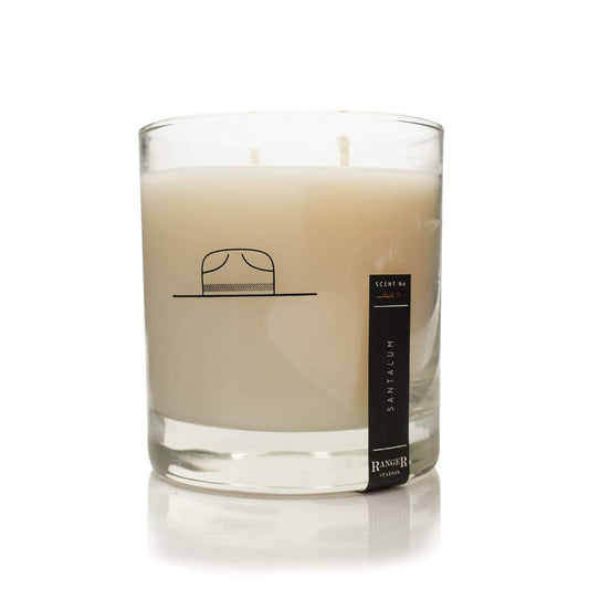 Ranger Station Santalum Candle showcases amber resin notes for a cozy, spa-like ambiance