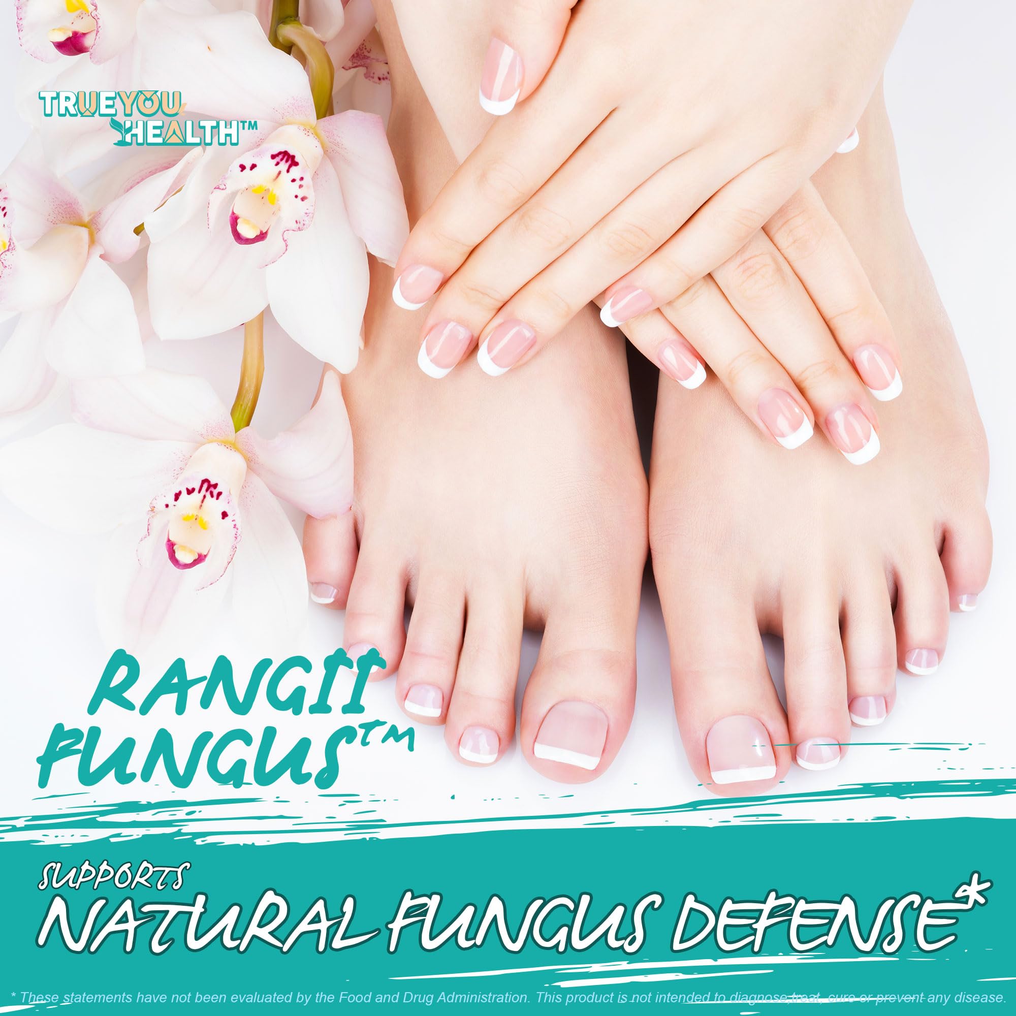 True You Health Rangii Fungus package communicates made-in-USA manufacturing with cGMP compliance.