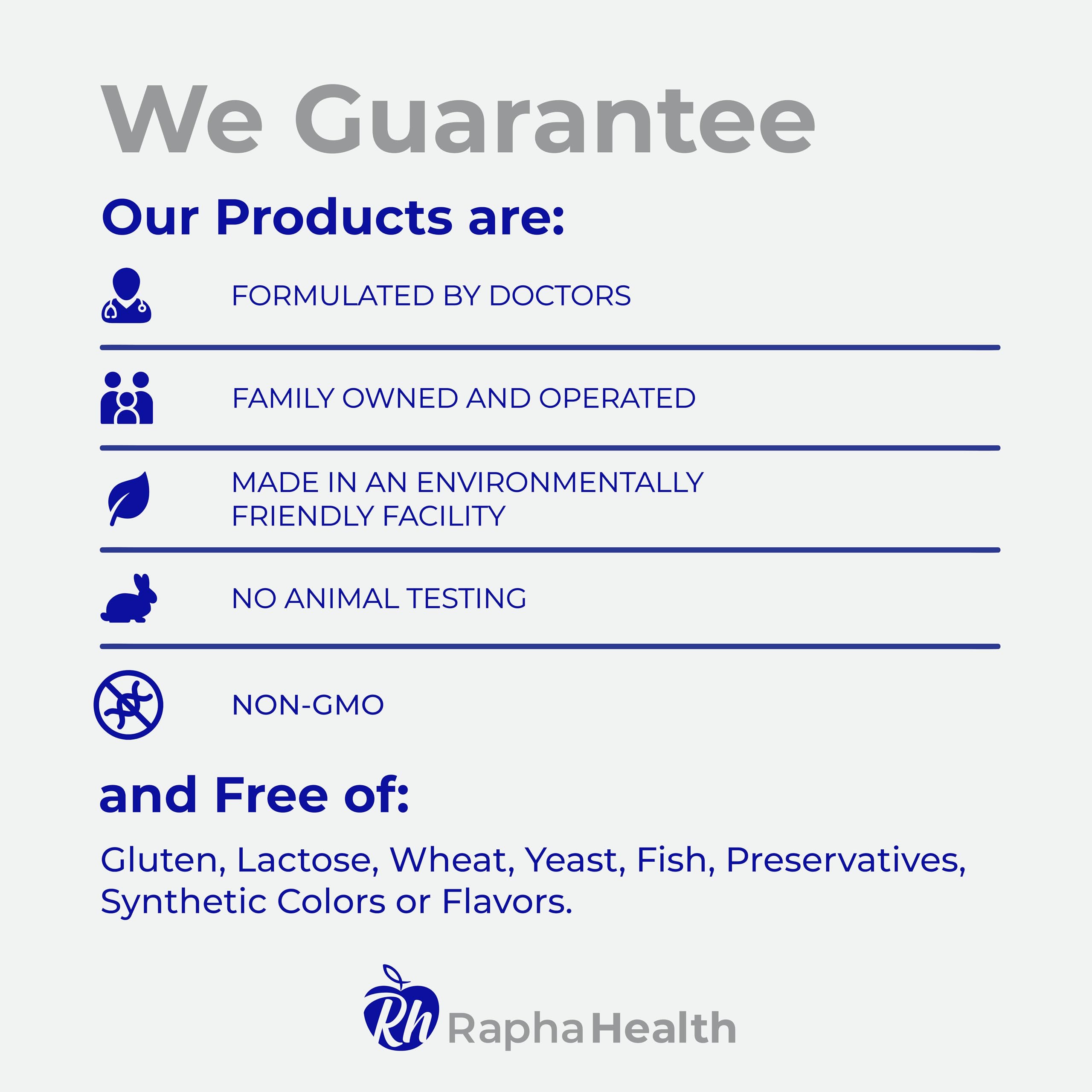 RAPHA HEALTH Immune 247 label detail with GMP emphasis