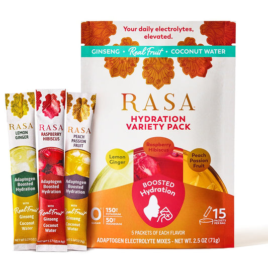 Rasa Hydration Peach Passion stick dissolving in water for quick hydration and refreshing flavor