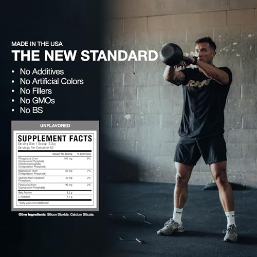 RAW Beta Alanine Powder bottle back shows clean, no-artificial additives