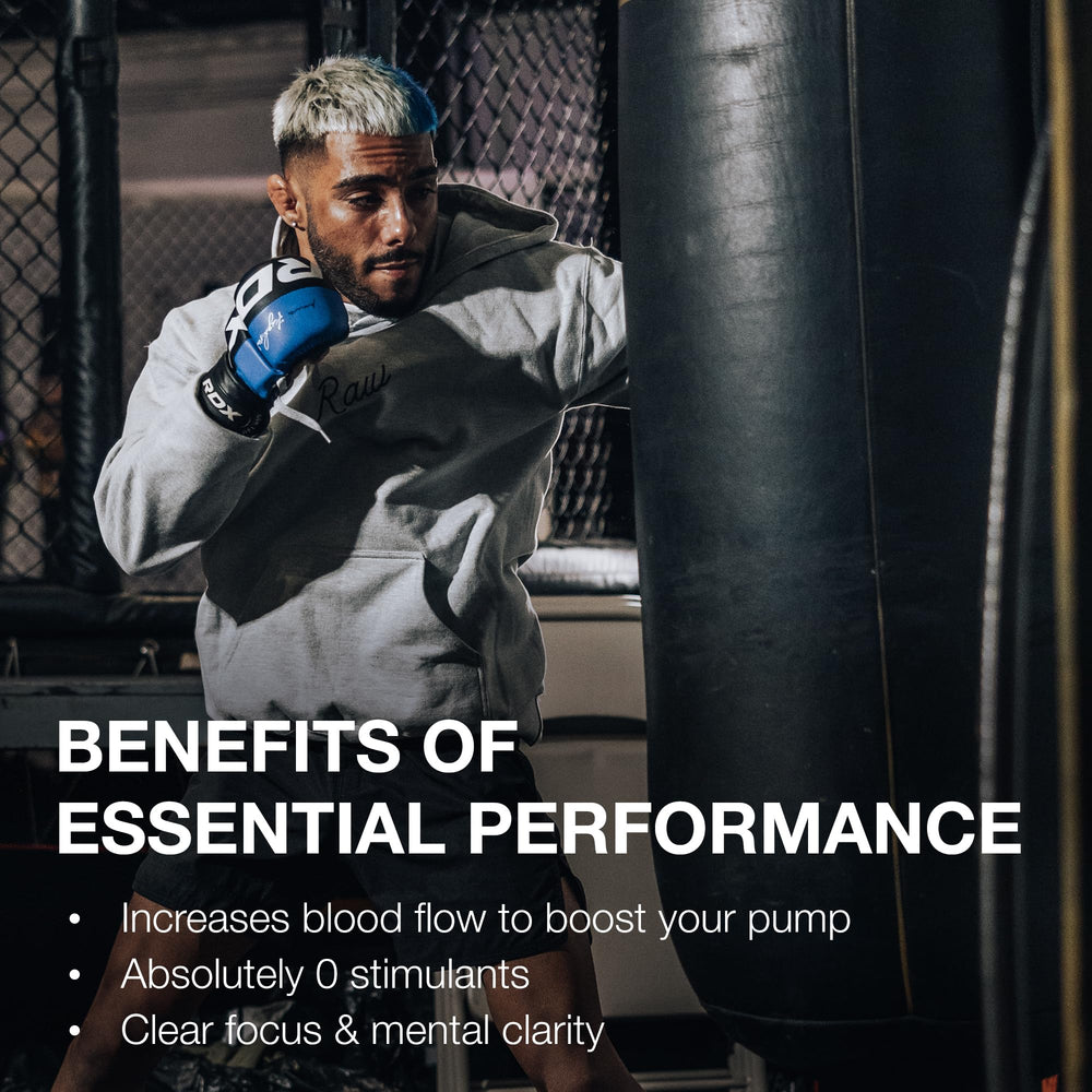 RAW Essential Performance Sour Watermelon flavor image for a tasty stim-free option.
