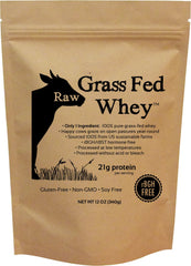 Raw Organic Whey: 1-ingredient unflavored powder in a resealable bag for clean protein.