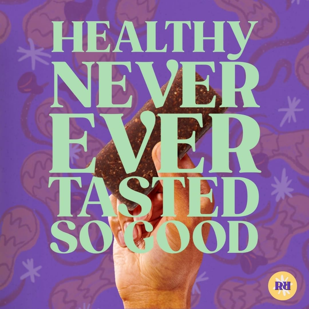 Raw Rev Glo bar split open to show creamy peanut butter center and soft interior.