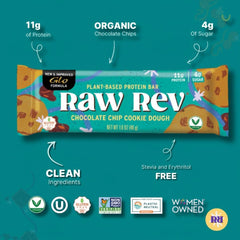 Raw Rev Glo nutrition panel highlights 12g protein per serving