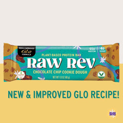 Raw Rev Glo packaging close-up with plastic-neutral claim