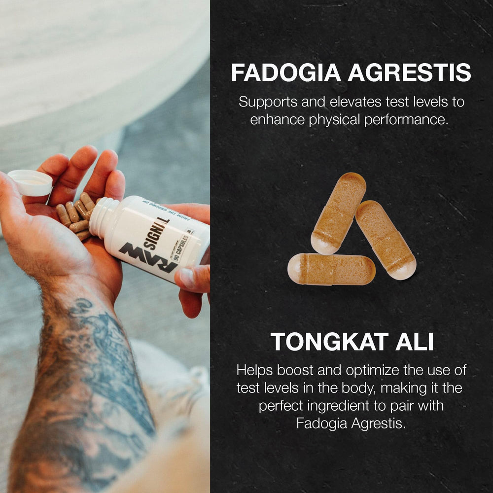 RAW Signal label back noting USA-made pure ingredients