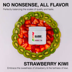 RAW Sleep ingredients list features melatonin, magnesium, zinc, and L-tryptophan.